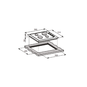 Inalto 60cm Solid Element Stainless Steel Electric Cooktop Model ICE6