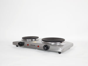 Maxim Kitchenpro Electric Portable Twin 2400w Temperature Controlled Hotplate Model MHP2