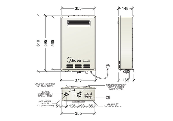Chromagen Eternity T20 Chromagen Gas Hot Water Heater