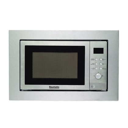 Baumatic 60cm Built In Mircrowave + Grill | Stainless Steel Model BAMG28TK