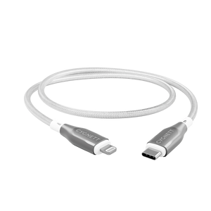 Cygnett Armoured Lightning to USB-C Cable (1M) White&nbsp; MFi-Certified CY4668PCCCL