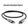 Cygnett 1m Armoured USB-C to USB-C 2.0 Cable Black 5A/100W, Braided, 480Mbps  Model CY4674PCTYC