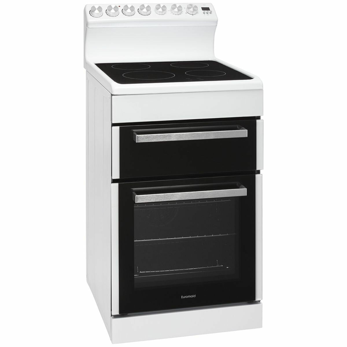 Euromaid 54cm Electric Upright Cooker White Model EFS54RC-DCW