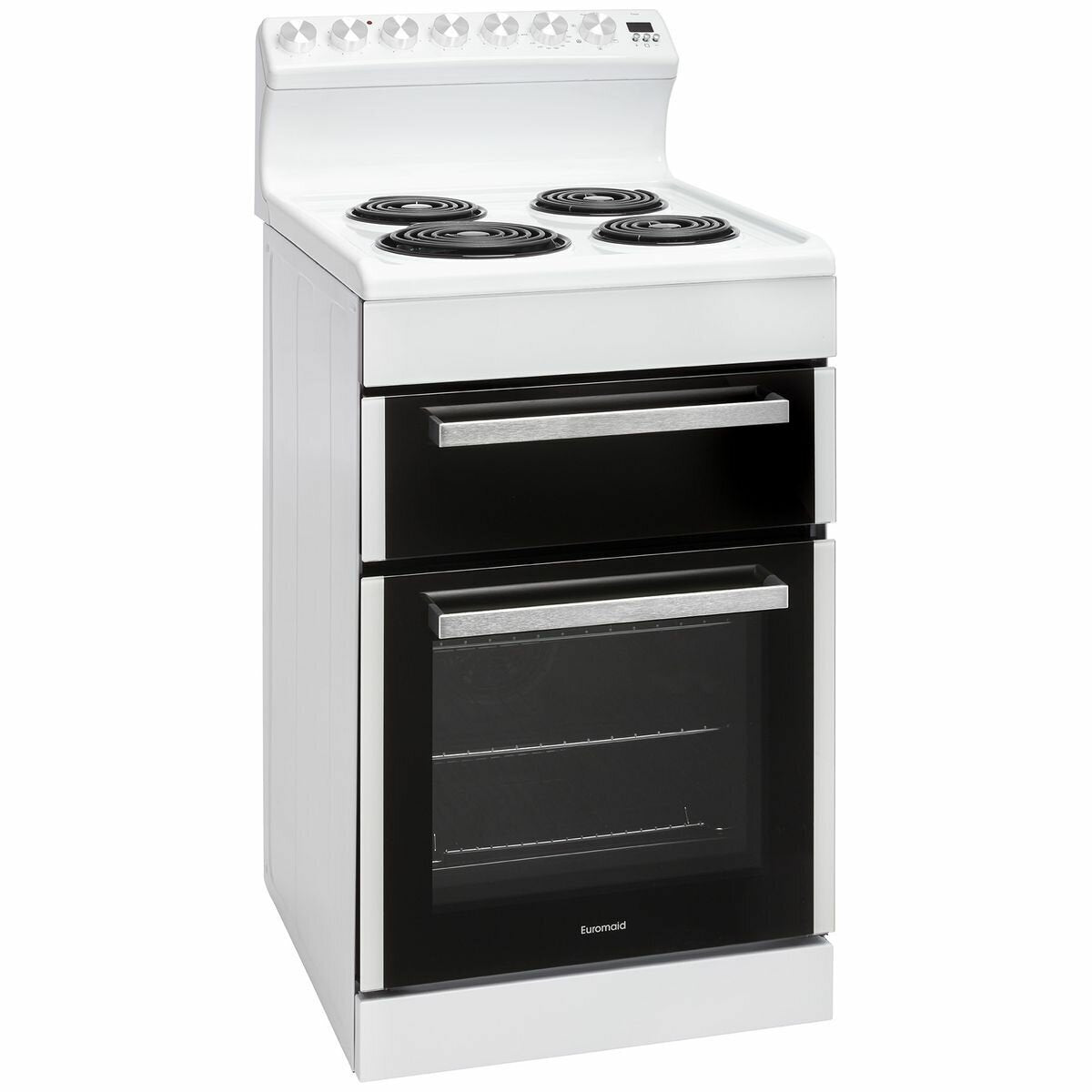 Euromaid 54cm Electric Upright Cooker White Model EFS54RC-DRW