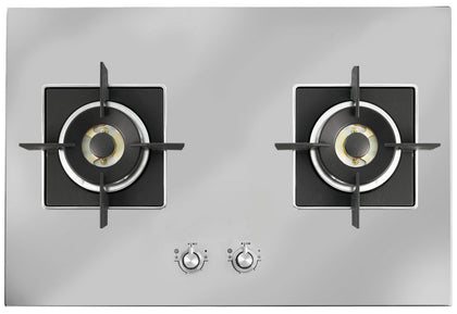 Ilve 76cm Natural Gas/LPG 2 Burner Cooktop Model ILAS762X