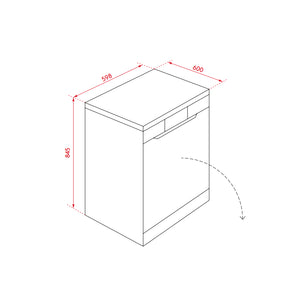 InAlto 60cm Freestanding Dishwasher White Model IDW604W