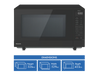 Panasonic 27 Litre 1000W Flatbed Microwave Black Model NN-SF56QB