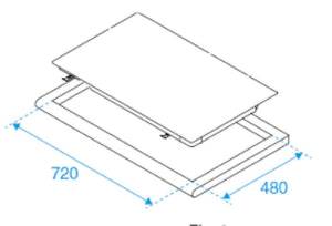 Stirling 75cm Gas On Glass Cooktop Model STR-PGGC75