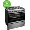 Westinghouse 90cm Dual Fuel Freestanding Cooker with AirFry Dark Stainless Model WFE9516DD