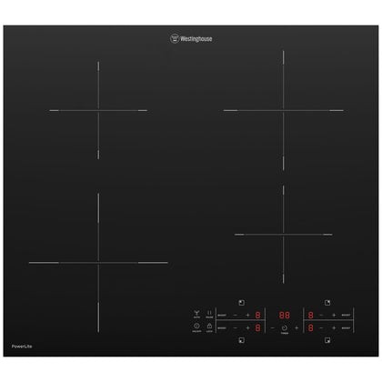 Westinghouse 60cm Powerlite 4 Zone Induction Cooktop Model WHI642BE