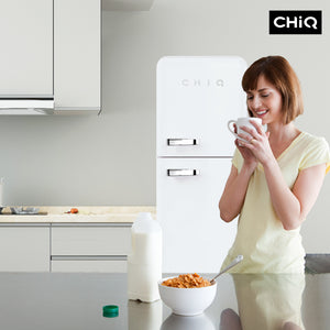 CHiQ 202 Litre Retro Top Mount Frost Free Fridge Freezer Model CRTM198NW