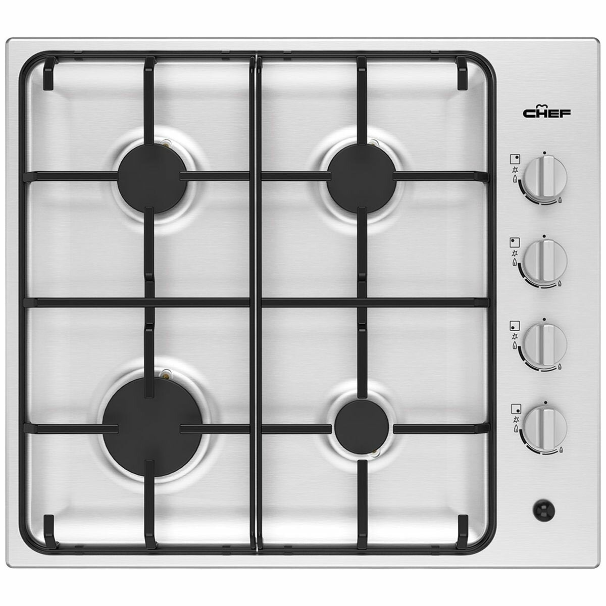 Chef 60cm Natural Gas Battery Ignition Cooktop NG/LPG Model CHG642SC