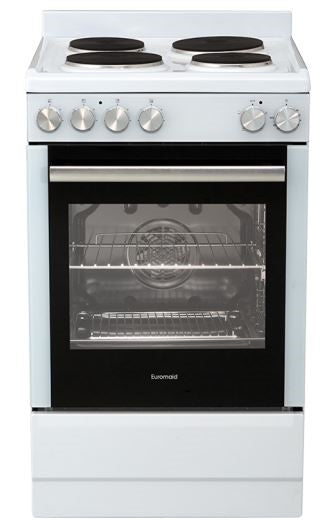 Euromaid Electric Single Cavity Oven + Solid Cooktop Model FFS5463W