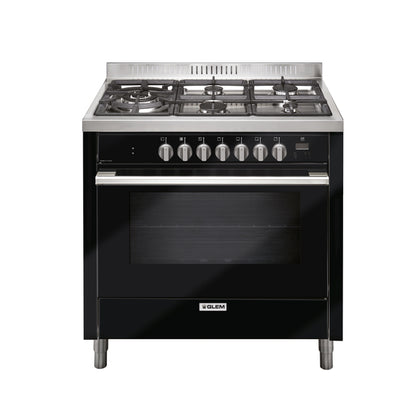 Glem 90cm Freestanding Dual Fuel Cooker (Black) NG/LPG Model IT965PROEN2