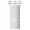 Westinghouse 425 Litre Bottom Mount Frost Free Fridge Freezer Model WBE4500SC-R