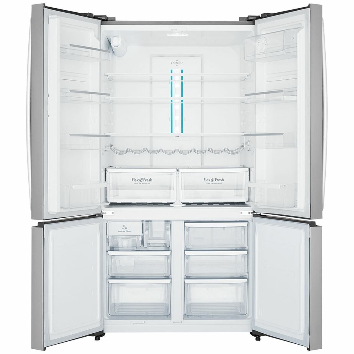 Westinghouse 600 Litre French Door Fridge Freezer, Ice Maker and Water Dispenser Model WQE6060SB