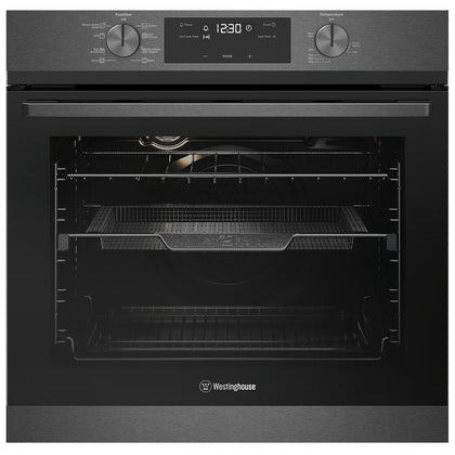 Westinghouse 60cm Steam Bake Oven, Steam Assist Clean Dark Stainless WVE617DSC